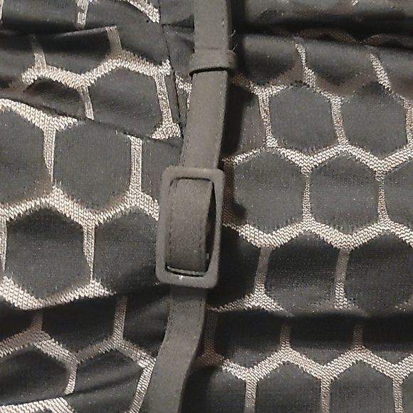 Avenue Midi Dress Women's 22/24 Black Tan Lace Short Sleeve Stretch Comfort - Picture 2 of 12